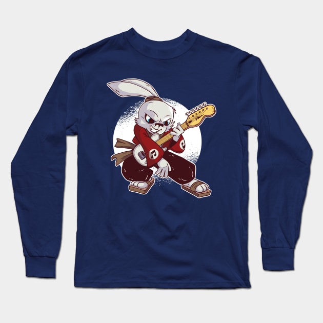 Samurai Rabbit Long Sleeve T-Shirt by IbR860